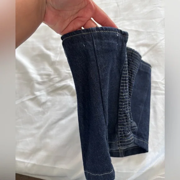 NWOT ZARA ZW BUSTIER WITH CONTRAST TOPSTITCHING - Picture 8 of 11